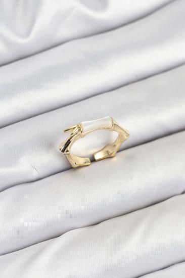 Hkursat Pirinç Gold Renk Kemik Model Kadın Yüzük