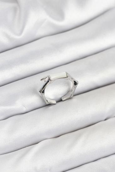 Hkursat Pirinç Gümüş Renk Kemik Model Kadın Yüzük