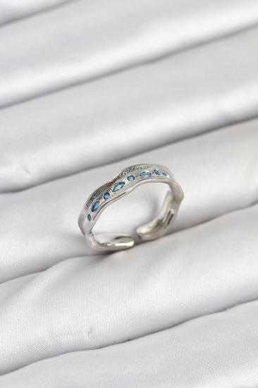 Hkursat Pirinç Gümüş Renk Zirkon Taşlı Vintage Kadın Yüzük