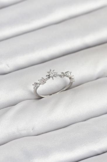 Hkursat Pirinç Gümüş Renk Manifest Kadın Yüzük