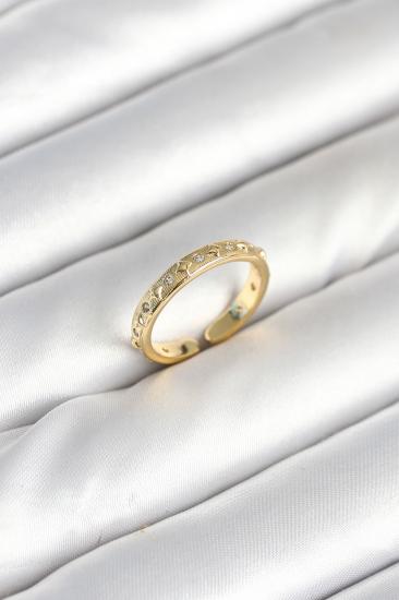 Hkursat Pirinç Gold Renk Zirkon Taşlı Kadın Yüzük