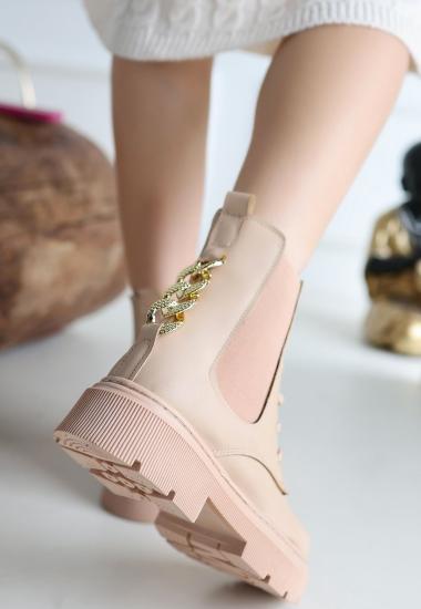 Bluefeet Harte Nude Cilt Bağcıklı Bot