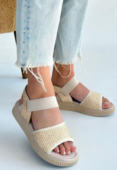 Hkursat Jake Bej Hasır Cilt Sandalet