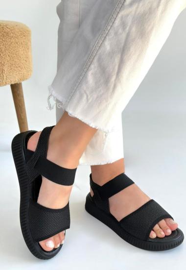 Hkursat Jake Siyah Hasır Cilt Sandalet
