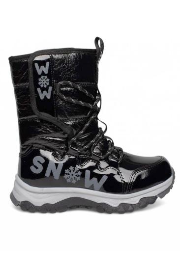 Hkursat Snw Siyah Suya Dayanıklı Kaymaz Kız Çocuk Kar Botu