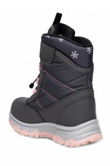 Hkursat Plc Füme Pembe Suya Dayanıklı Kaymaz Kız Çocuk Kar Botu