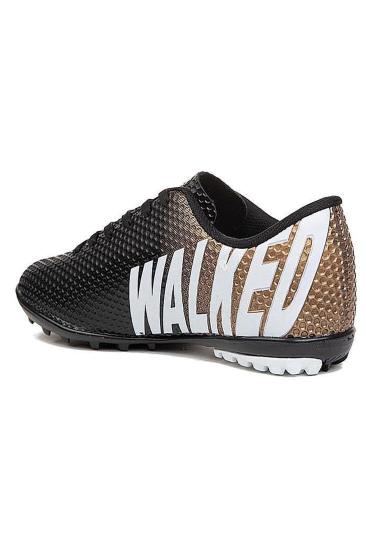 Hkursat Wlk Siyah Altın Halı Saha Erkek Futbol Ayakkabı