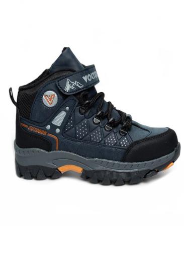 Hkursat Vlt Cırtlı Lacivert Oranj Kaymaz Taban Erkek Çocuk Bot