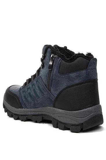 Hkursat Xsp Lacivert Outdoor Kürklü Erkek Kışlık Bot Ayakkabı