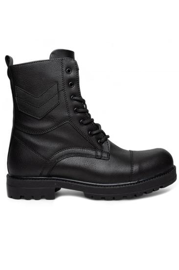 Hkursat Cnt Siyah Kauçuk Kaymaz Taban Erkek Postal Bot NSB932