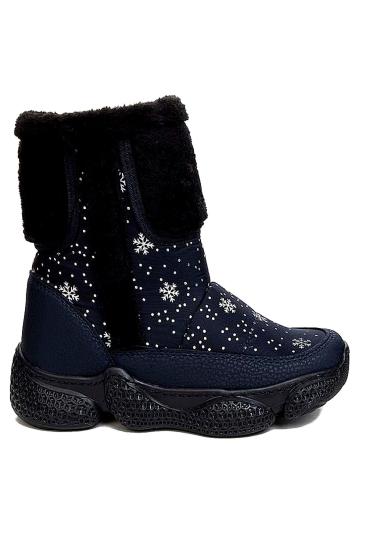 Hkursat Ltt Lacivert Fermuarlı Kız Çocuk Kar Botu