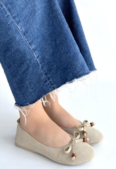 Bluefeet Bej Deri Tozu Süet Babet Ayakkabı