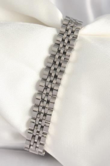 Hkursat 316L Çelik Gümüş Renk Zincir Model Erkek Bileklik