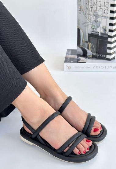 Hkursat Winta Siyah Cilt Sandalet