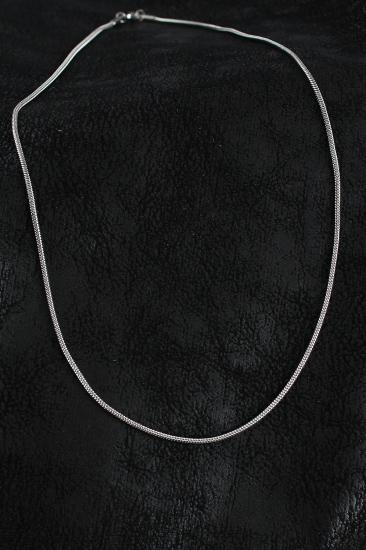 Hkursat 316L Çelik Örme Zincir Model Gümüş Renk Erkek Kolye