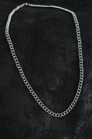 Hkursat 316L Çelik Klasik Oval Zincir Model Gümüş Renk Erkek Kolye