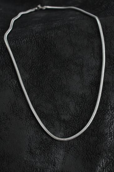 Hkursat 316L Çelik Oval İtalyan Zincir Model Gümüş Renk Erkek Kolye