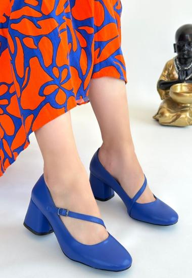 Bluefeet Mavi Cilt Kadın Topuklu Ayakkabı