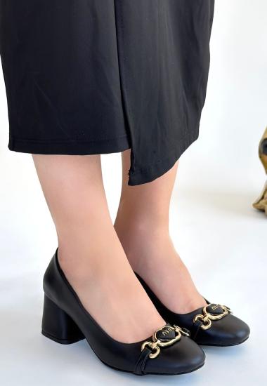 Hkursat Lucky Siyah Cilt Topuklu Ayakkabı