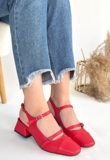 Bluefeet Kırmızı Cilt Kadın Topuklu Ayakkabı