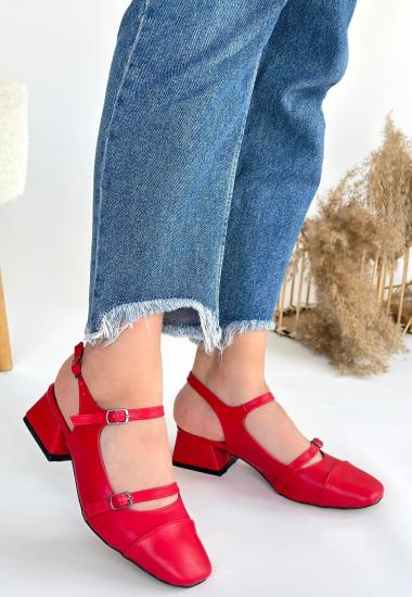 Bluefeet Kırmızı Cilt Kadın Topuklu Ayakkabı