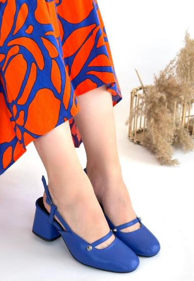 Bluefeet Mavi Cilt Kadın Topuklu Ayakkabı