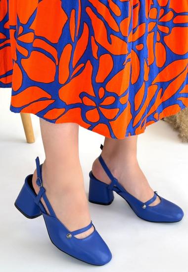 Bluefeet Mavi Cilt Kadın Topuklu Ayakkabı