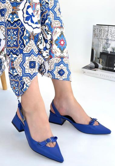 Hkursat Rewat Mavi Cilt Topuklu Ayakkabı