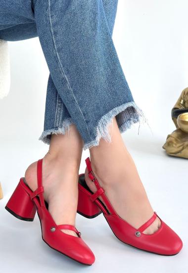 Hkursat Kırmızı Cilt Kadın Topuklu Ayakkabı