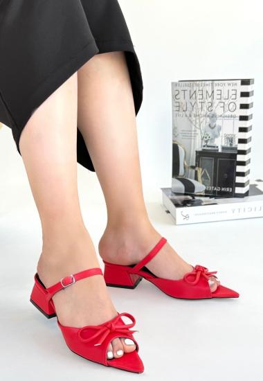 Hkursat Kırmızı Cilt Kadın Topuklu Ayakkabı