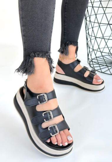 Hkursat Jatay Siyah Cilt Sandalet