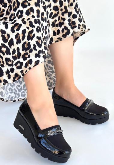 Hkursat Kear Siyah Rugan Dolgu Topuk Ayakkabı