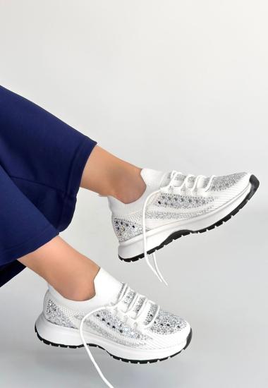Bluefeet Beyaz Triko Bağcıklı Spor Ayakkabı
