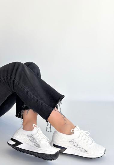 Hkursat Belan Beyaz Triko Bağcıklı Spor Ayakkabı