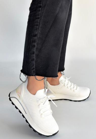 Hkursat Feort Beyaz Triko Bağcıklı Spor Ayakkabı