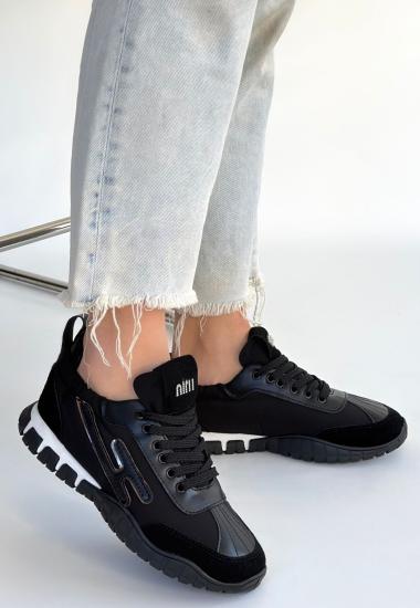 Hkursat Huer Siyah Nubuk Bağcıklı Spor Ayakkabı