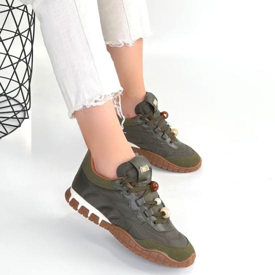 Hkursat Tues Yeşik Nubuk Bağcıklı Spor Ayakkabı