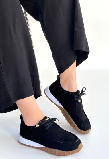 Hkursat Sier Siyah Süet Bağcıklı Spor Ayakkabı