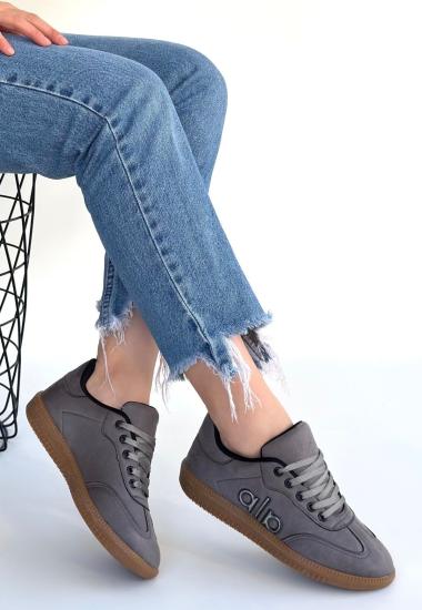 Hkursat Lendo Gri Süet Bağcıklı Spor Ayakkabı