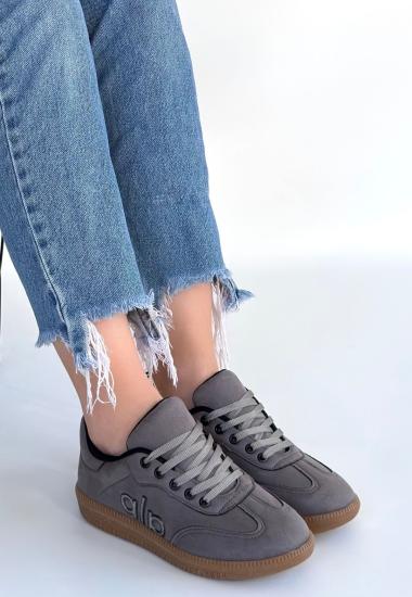 Hkursat Lendo Gri Süet Bağcıklı Spor Ayakkabı