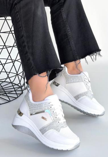 Hkursat Geja Beyaz Cilt Bağcıklı Spor Ayakkabı