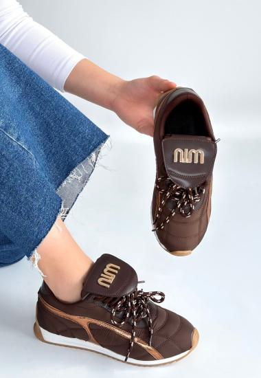 Hkursat Dissa Kahverengi Cilt Bağcıklı Paraşüt Detaylı Spor Ayakkabı