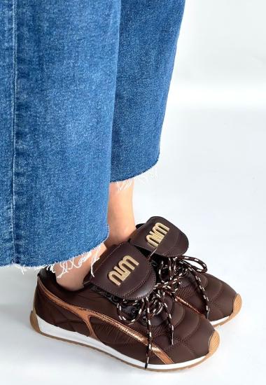 Hkursat Dissa Kahverengi Cilt Bağcıklı Paraşüt Detaylı Spor Ayakkabı