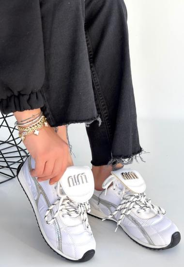Hkursat Dissa Beyaz Cilt Bağcıklı Paraşüt Detaylı Spor Ayakkabı