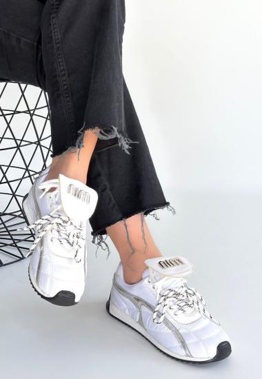 Hkursat Dissa Beyaz Cilt Bağcıklı Paraşüt Detaylı Spor Ayakkabı