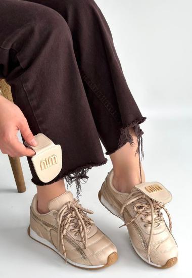 Hkursat Dissa Bej Cilt Bağcıklı Paraşüt Detaylı Spor Ayakkabı