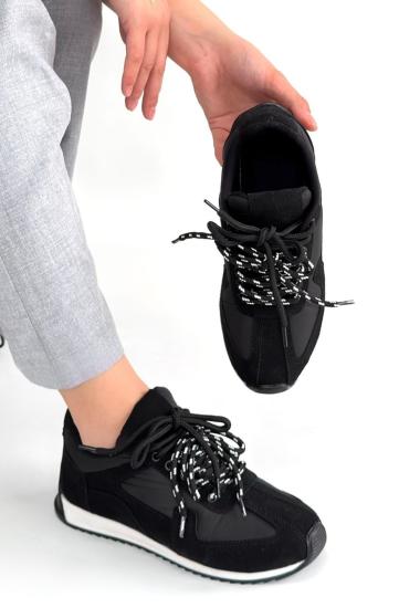 Hkursat Jeat Siyah Nubuk Bağcıklı Spor Ayakkabı