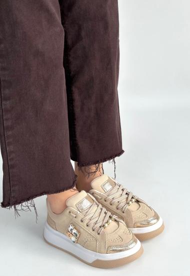Hkursat Ceans Bej Süet Bağcıklı Spor Ayakkabı