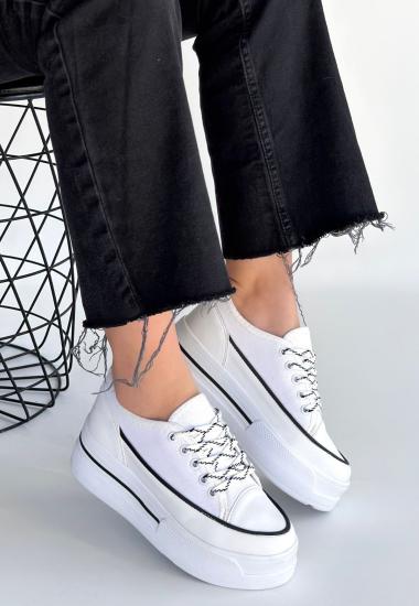 Hkursat Dalen Beyaz Keten Bağcıklı Spor Ayakkabı