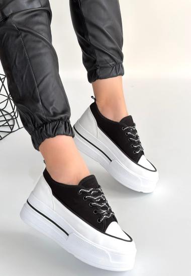 Hkursat Dalen Siyah Keten Bağcıklı Spor Ayakkabı